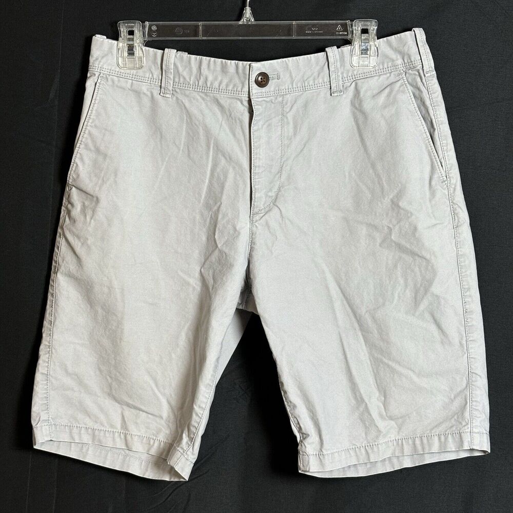 Express Mens Classic Stretch Chino Shorts SZ 30 Light Gray Resort Preppy Casual